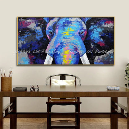 Arthyx Handpainted Horse Animal Oil Paintings On Canvas Handmade Abstract Wall Picture,Modern Pop Art For Living Room,Home Decor