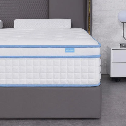 Queen Mattresses, 12 Inch Queen Size Hybrid Mattress Individual Pocket Springs with Foam,Queen Bed in a Box