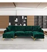 Sectional Sofa Couch,4 Seat Set for Living Room,Convertible L-Shaped Velvet Couch Set with Chaise Lounge,114 inche