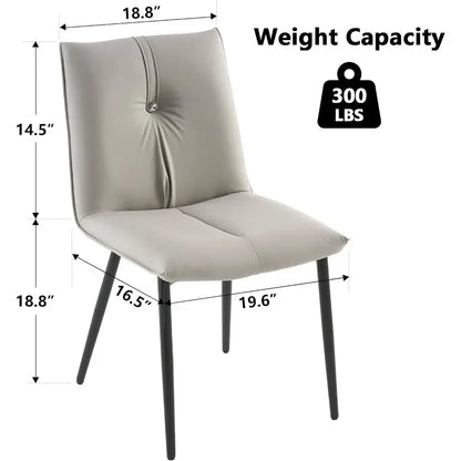 Plastic Chairs for Dining Table Dining Chairs Set of 2 Design Armchair Desk Chair Grey Home Bar Chair Stool Kitchen Furniture