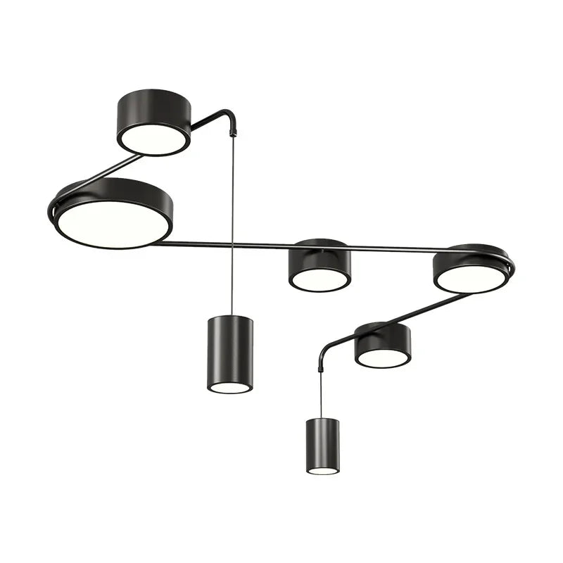 New Modern LED Chandeliers Lights Living Dining Room Study Room Bedroom Hall Kitchen Lamps Simple Special Black Indoor Lighting