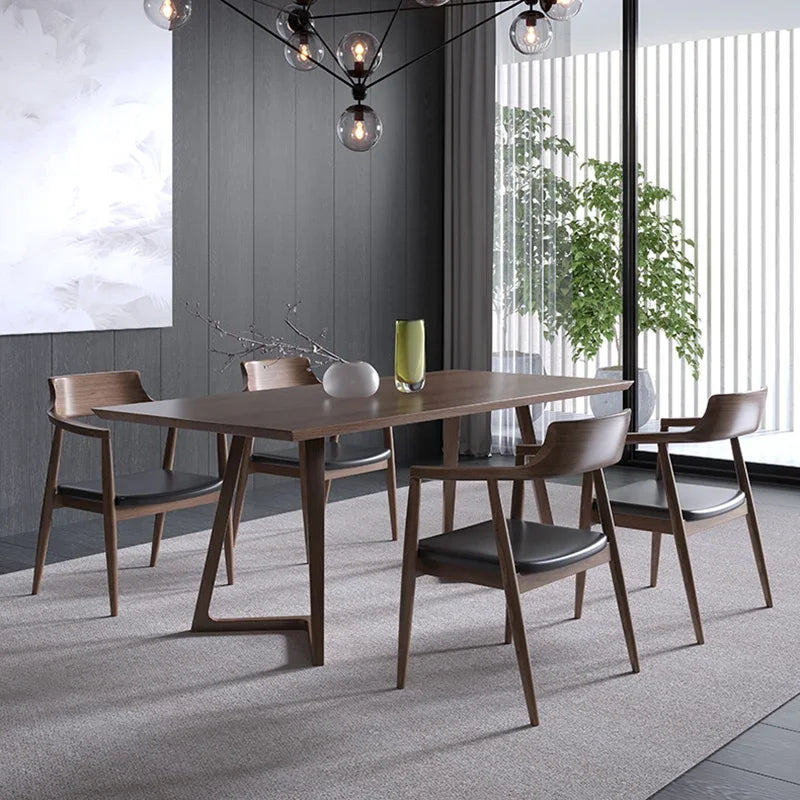 Modern Luxury Dining Table Set Wood Large Conference Complete Dinning Tables 4 Chairs Sillas Comedor Restaurant Furniture