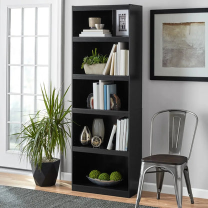 2024 New Framed 5-Shelf Bookcase, White