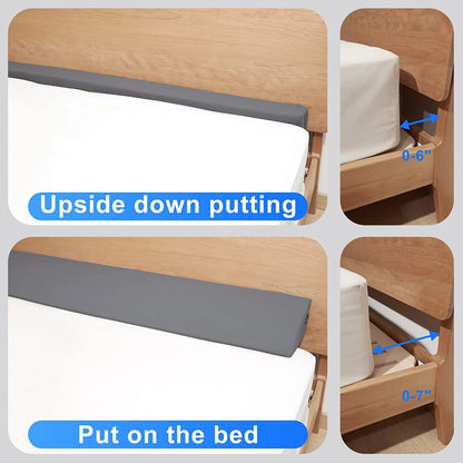 Bed Wedge Pillow, Bed Gap Filler, Mattress Wedge, Headboard Pillow Fill The Gap (0-7") Between Your Headboard and Mattress