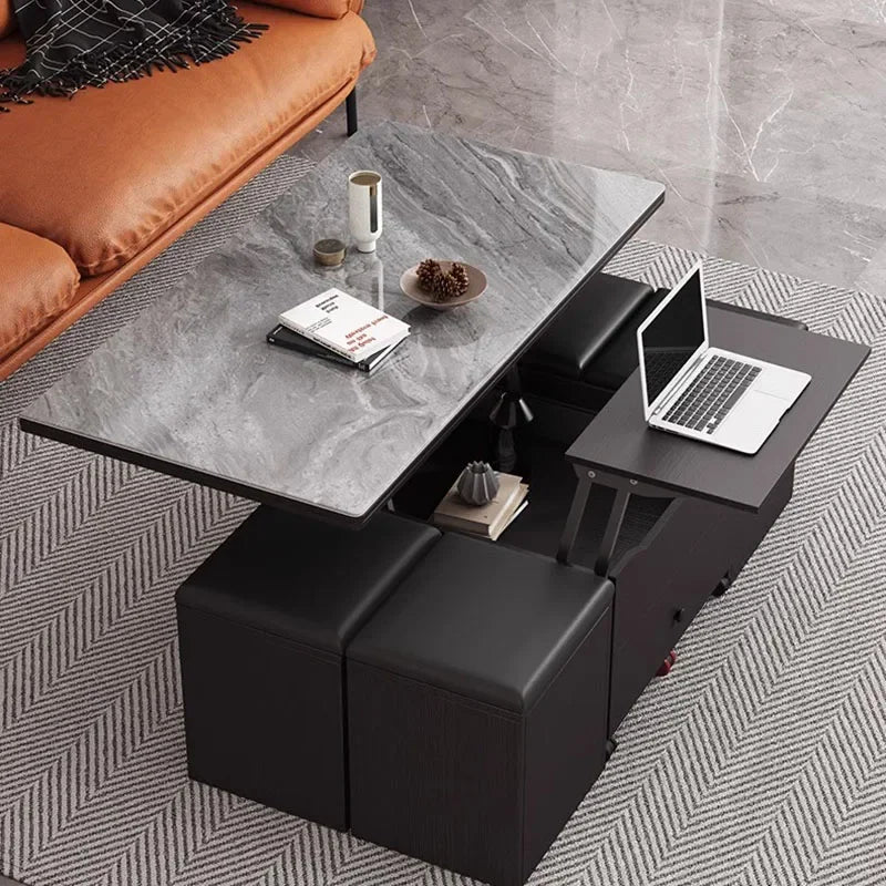 Lift Up Modern Coffee Table Trau Organizer Black Sofa Nordic Mobile Coffe Table Mesa Lateral Apartamento Couchtisch Furniture