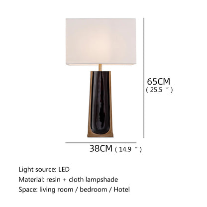 AIGESI Modern Resin Table Lamp Creative Fashion Desk Light LED for Home Living Room Bedroom Decorative