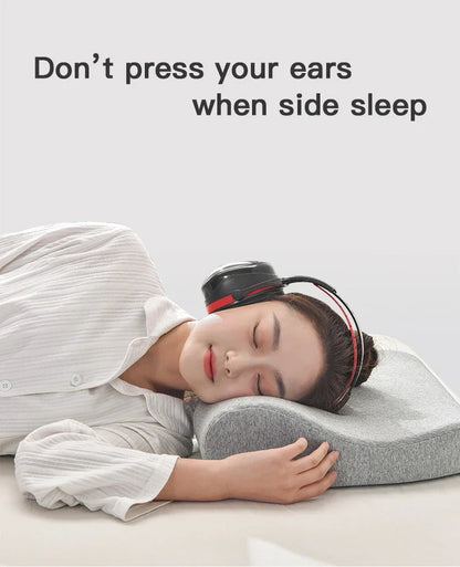 Noise-proof Headset Hole Pillow Memory Foam Pillow Release Ears Pain Pillow with Hole for Side Sleeper