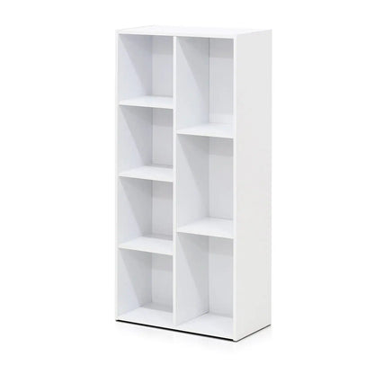 7-Cube Reversible Open Shelf Bookcase, White