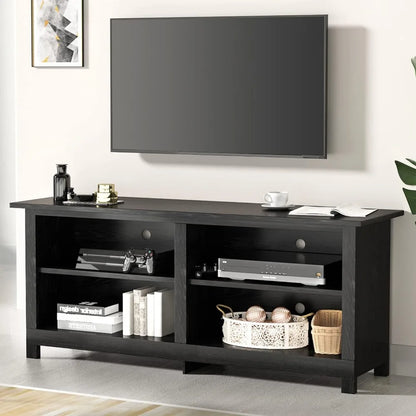 Modern TV Stand for 65" Television, Entertainment Center with Two Storage Cabinets, Retro Style Media Console for Living Room