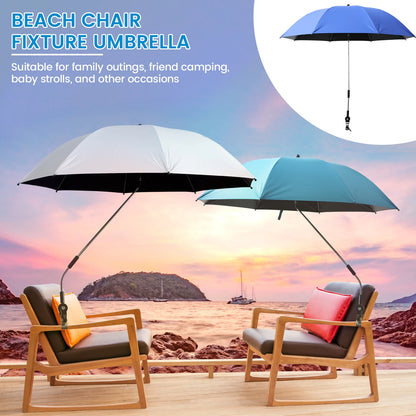 Outdoor Beach Sun Shade Umbrella Anti-Uv Umbrella Camping Beach Chair Parasol Rain Gear Sun Protection Umbrella With Clip