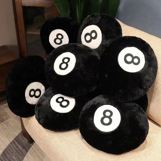 Nice Simulation Billiards 8 Ball Plush Pillow Stuffed Soft Toy Eight Pool Players Home Decor Indoor Sport Creative Gift