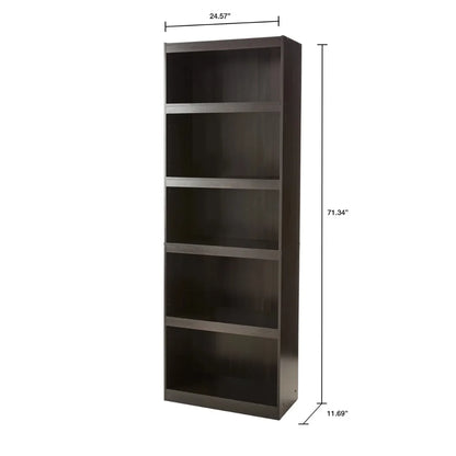 2024 New Framed 5-Shelf Bookcase, White