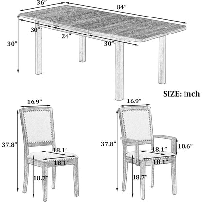 9-Piece Rectangular Dining Table Set,for 8 Extendable,with 8 Dining Chairs,dinning tables sets