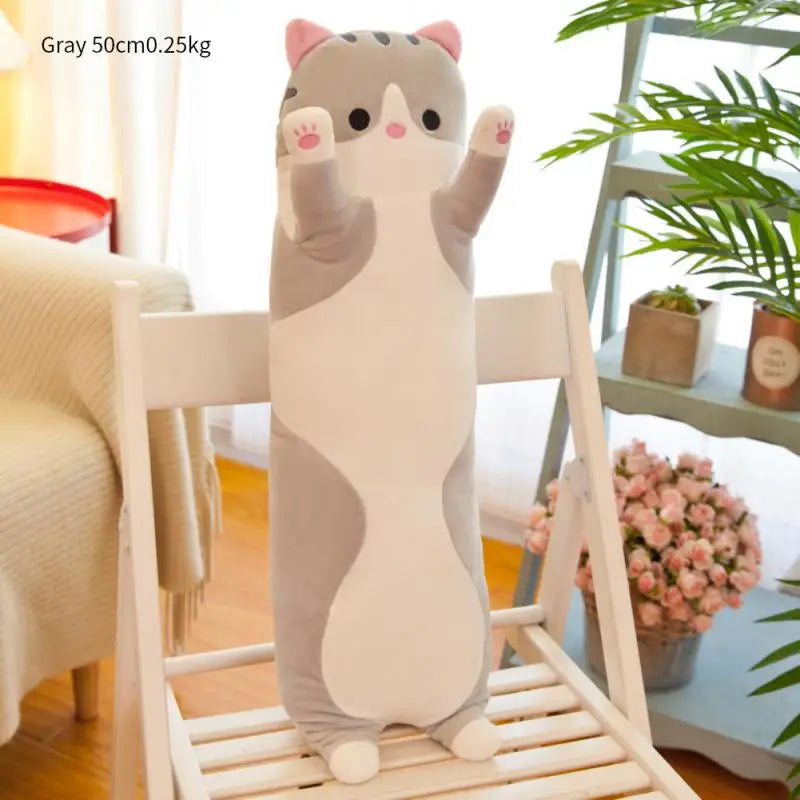 Cat Pillow Fluffy Cute Pause Long Soft Soft And Huggable Cat Doll Cute Home Decor Gift 130cm Popular Office Nap Pillow Relaxing