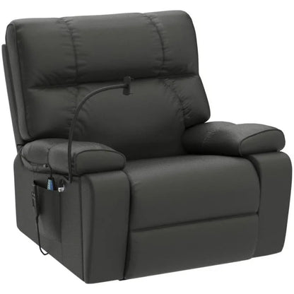 Dual Motor Lay Flat Power Lift Recliner Chair with Hidden Cup Holder and Adjustable Phone Holder for Elderly