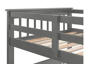 Twin Over Full Bunk Bed with Stairs,Solid Wood Stairway Bunk Bed Frame with Storage Drawers for Kids Teens Adults,Bedroom,Dorm