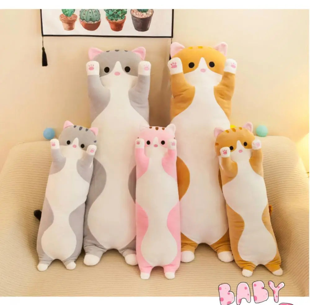 Cat Pillow Fluffy Cute Pause Long Soft Soft And Huggable Cat Doll Cute Home Decor Gift 130cm Popular Office Nap Pillow Relaxing