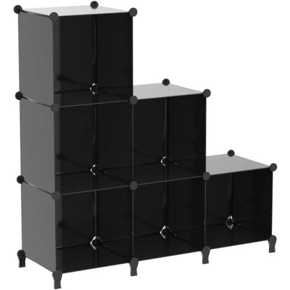 Cube  Shelf, 6  Cubes Closet Organizers and Storage Portable Cube  Organizer Plastic Bookshelf Bookcase