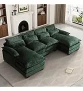 Sectional Sofa Couch,4 Seat Set for Living Room,Convertible L-Shaped Velvet Couch Set with Chaise Lounge,114 inche