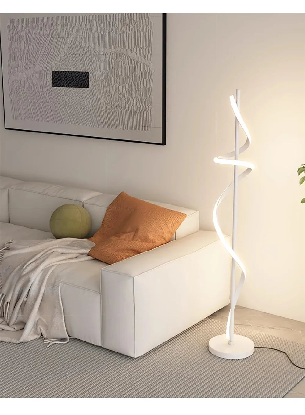 Modern LED Floor Lamp Luxury Line Design Light Bedroom Bedside Living Study Simple Revolve Milieu Indoor Home Decorative Fixture