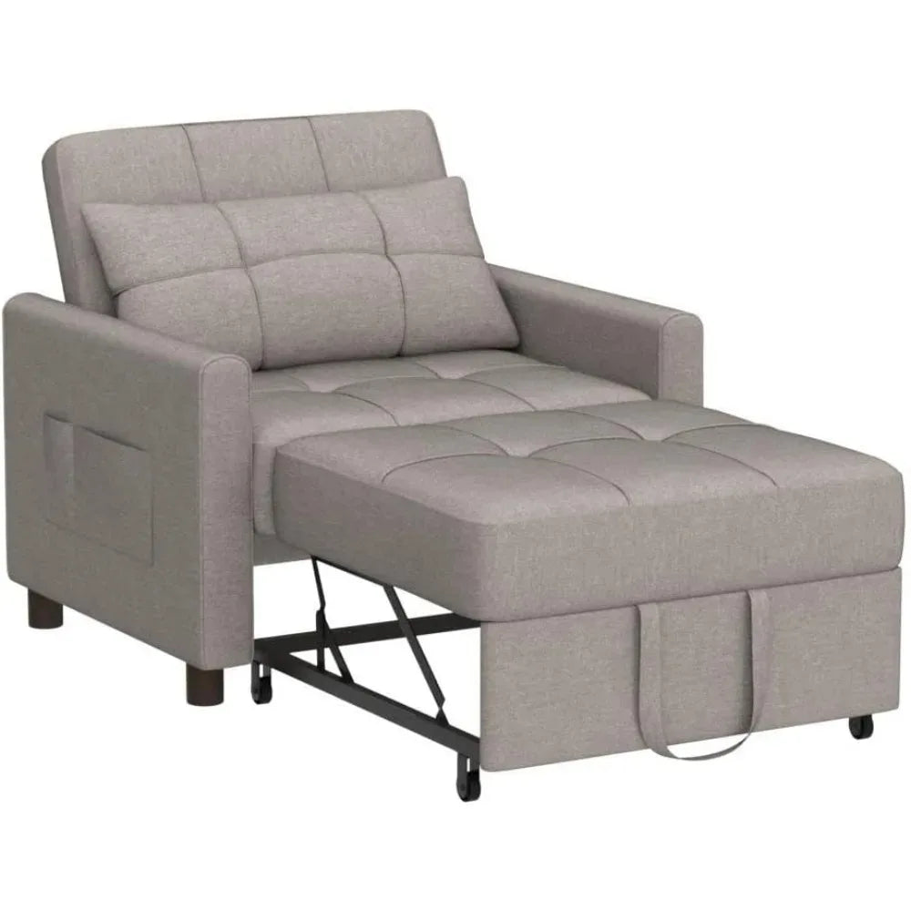 Living Room Recliners, 3-in-1 Single Sofa Bed Chair Bed, Pull Out Sleeper Sofa for Apartment,Livings Rooms Sofa Recliners