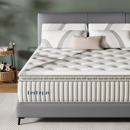 Queen Mattress,14Inch Memory Foam Hybrid Mattress with Pocket Spring, Mattress in Box, Motion Isolation, Medium Plush Mattress