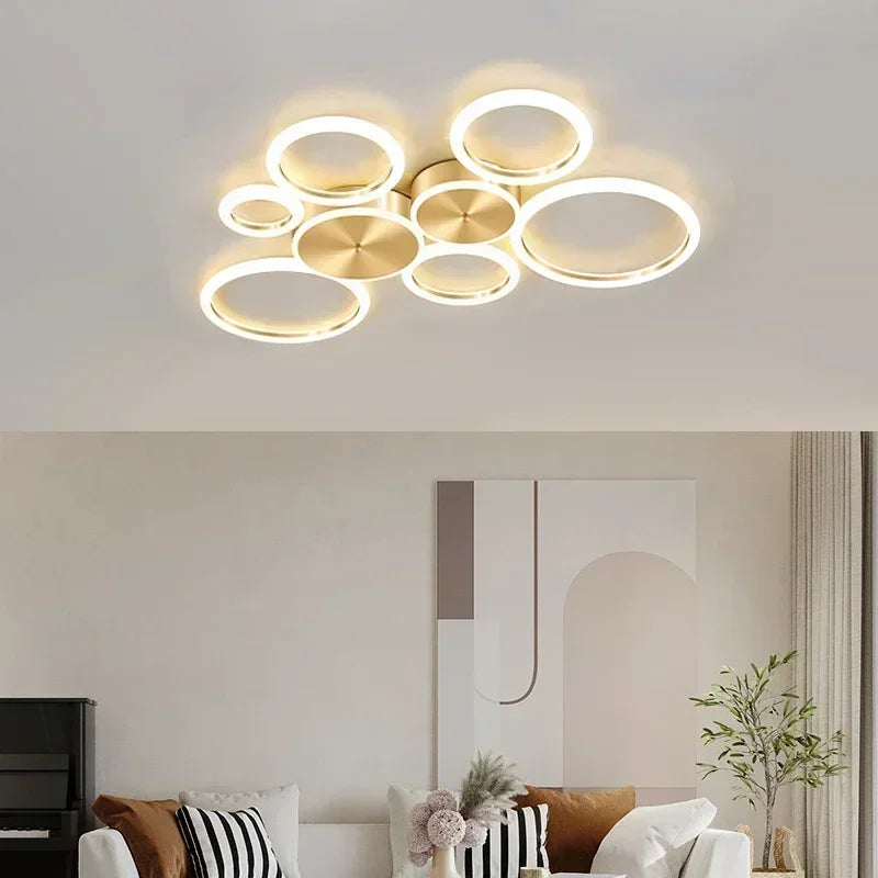 Modern LED Ceiling Chandelier For Living Dining Room Bedroom Aluminum Ceiling Lamp Indoor Home Decor Lighting Fixture Lustre