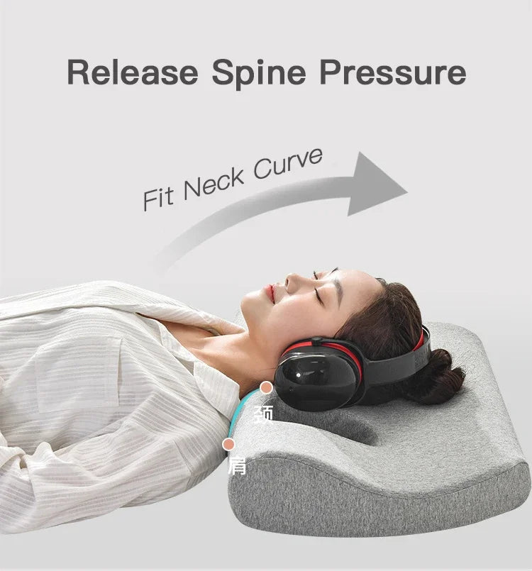 Noise-proof Headset Hole Pillow Memory Foam Pillow Release Ears Pain Pillow with Hole for Side Sleeper