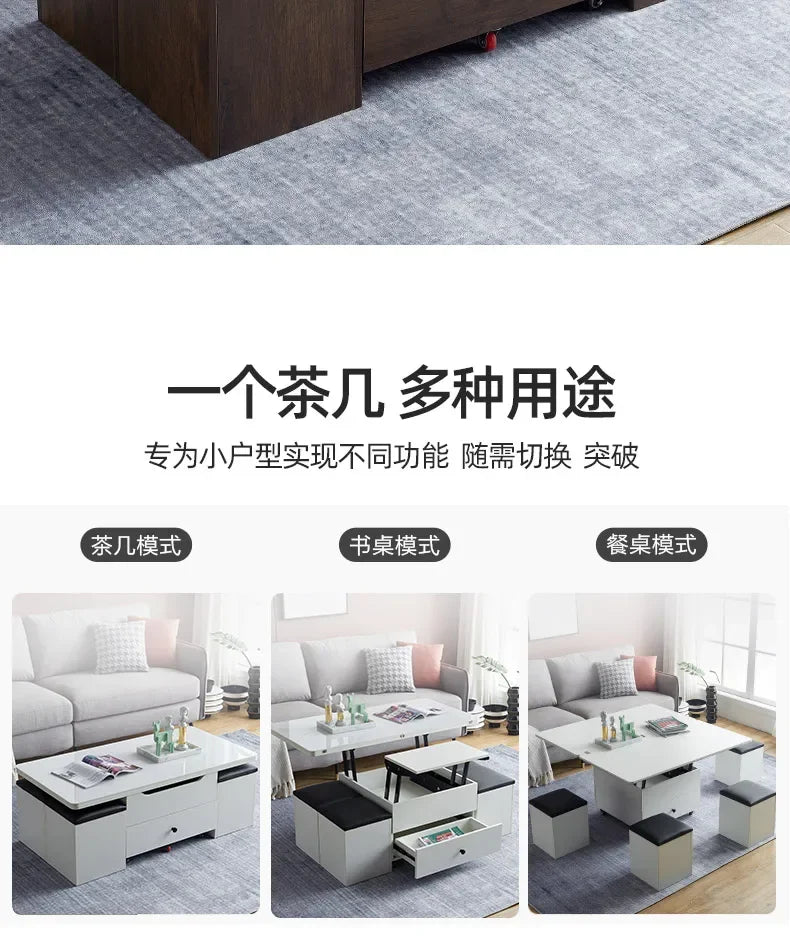 Lift Up Modern Coffee Table Trau Organizer Black Sofa Nordic Mobile Coffe Table Mesa Lateral Apartamento Couchtisch Furniture