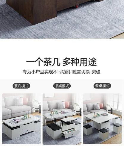 Lift Up Modern Coffee Table Trau Organizer Black Sofa Nordic Mobile Coffe Table Mesa Lateral Apartamento Couchtisch Furniture