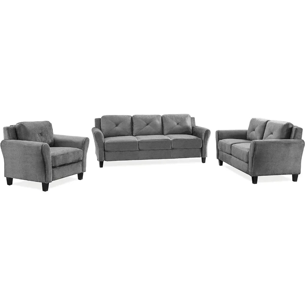 Sofa, Dark Gray sofa set living room furniture