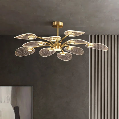 Post-modern Simple Living Room Nordic Acrylic Chandelier Warm Atmosphere Pendant Light for Bedroom Study Room