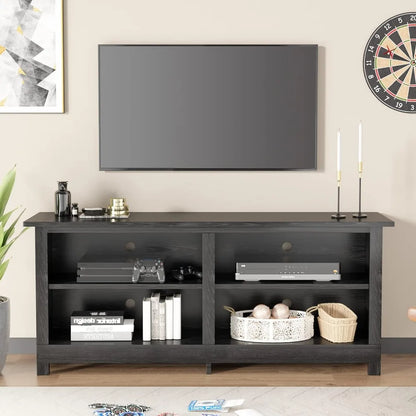 Modern TV Stand for 65" Television, Entertainment Center with Two Storage Cabinets, Retro Style Media Console for Living Room