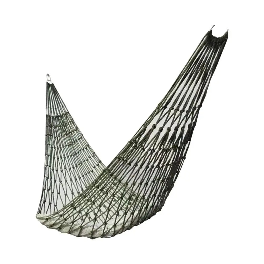 Nylon Rope Meshy Hammock For Outdoor Sleeping Net Bed Portable Outdoor Green Yard Sport Camping Hammock Hanging Bed