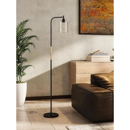 Floor Lamps for Living Room Bright Lighting with Seeded Glass lampshade, Modern Bright Floor Lamp with LED Bulbs