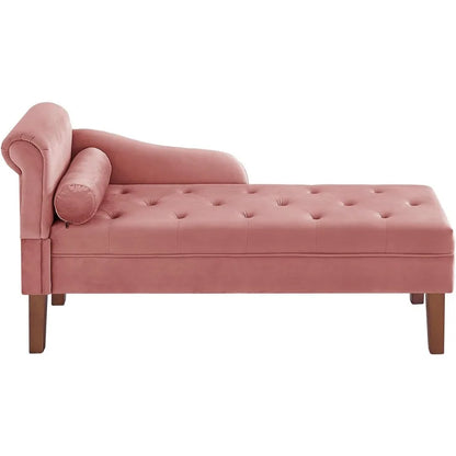 Chaise Lounge Chair, Comfortable Velvet Fashional Living Room Chaise Chairs, Modern Upholstered Tufted Chaise Lounge Chair