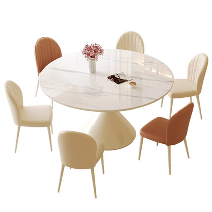 Modern 6 Chairs Dining Table Conference Full Integral Luxurious Dinning Tables Chairs White Mesas De Comedor Kitchen Furniture