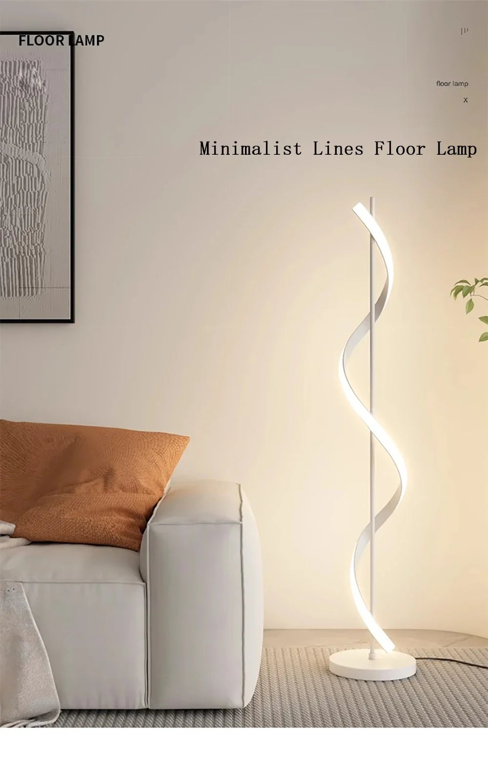 Modern LED Floor Lamp Luxury Line Design Light Bedroom Bedside Living Study Simple Revolve Milieu Indoor Home Decorative Fixture