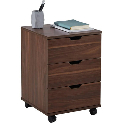 3 Drawer Home Office Mobile File Cabinet, Suitable for Home Office with Caster Desk File Cabinet