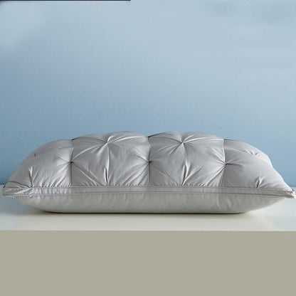 Liv-Esthete Noble White 100% Goose Down Pillow Sleep Gift Down-proof Queen King 100% Cotton White Neck Protection Bed Pillows