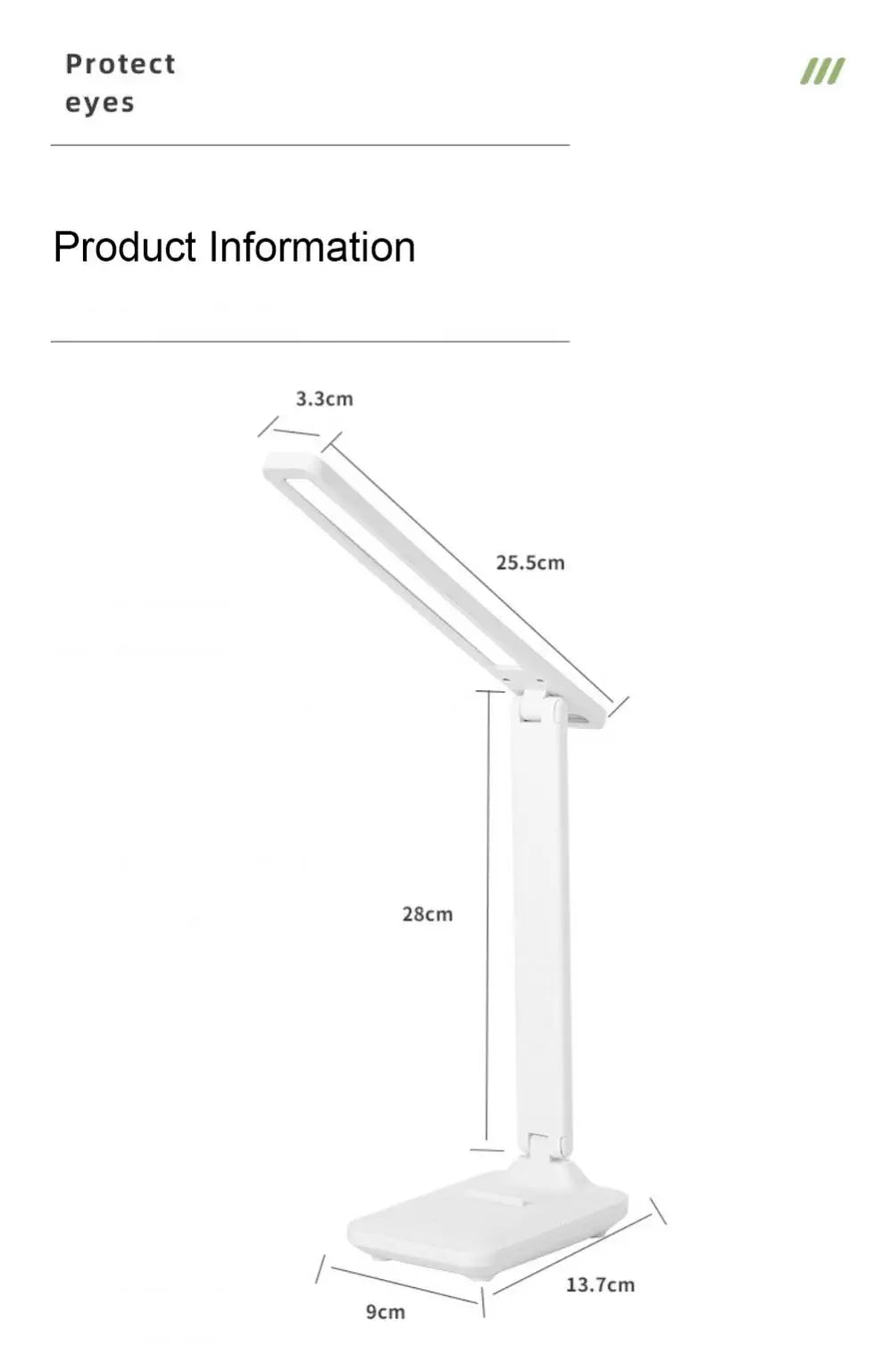 Folding Table Lamp Eye Protection Touch Dimmable LED Lamp Student Dormitory Bedroom Reading USB Rechargeable Table Lamp 3Modes