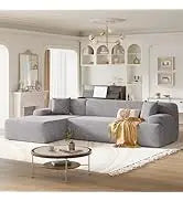 Sectional Sofa Couch,4 Seat Set for Living Room,Convertible L-Shaped Velvet Couch Set with Chaise Lounge,114 inche