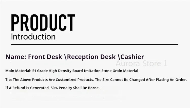 Executive Front Reception Desks Luxury Cashier Commercial Shop Reception Desks