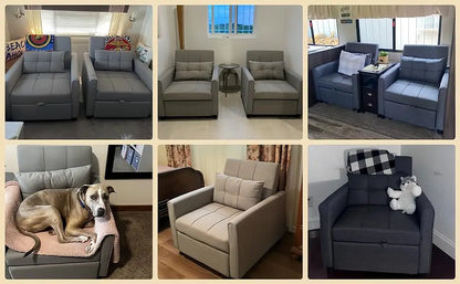 Living Room Recliners, 3-in-1 Single Sofa Bed Chair Bed, Pull Out Sleeper Sofa for Apartment,Livings Rooms Sofa Recliners