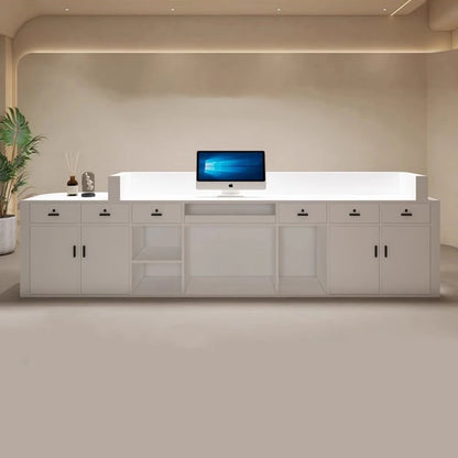 Checkout Front Desk Reception Counter Office Podium Desk Beauty Salon Spa Luxury Comptoir De Caisse Boutique Shop Furniture