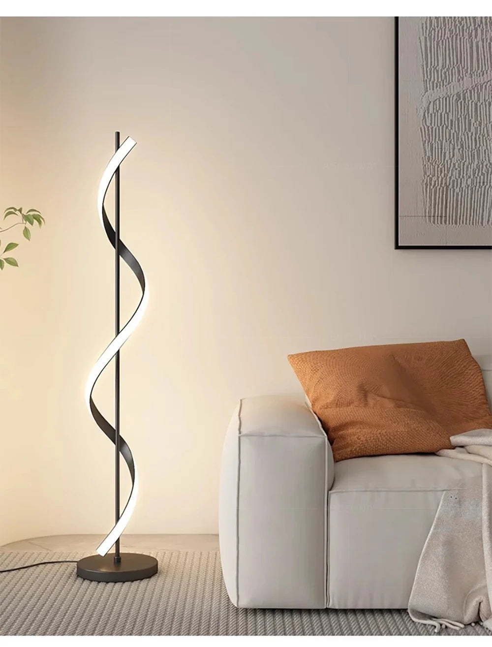 Modern LED Floor Lamp Luxury Line Design Light Bedroom Bedside Living Study Simple Revolve Milieu Indoor Home Decorative Fixture