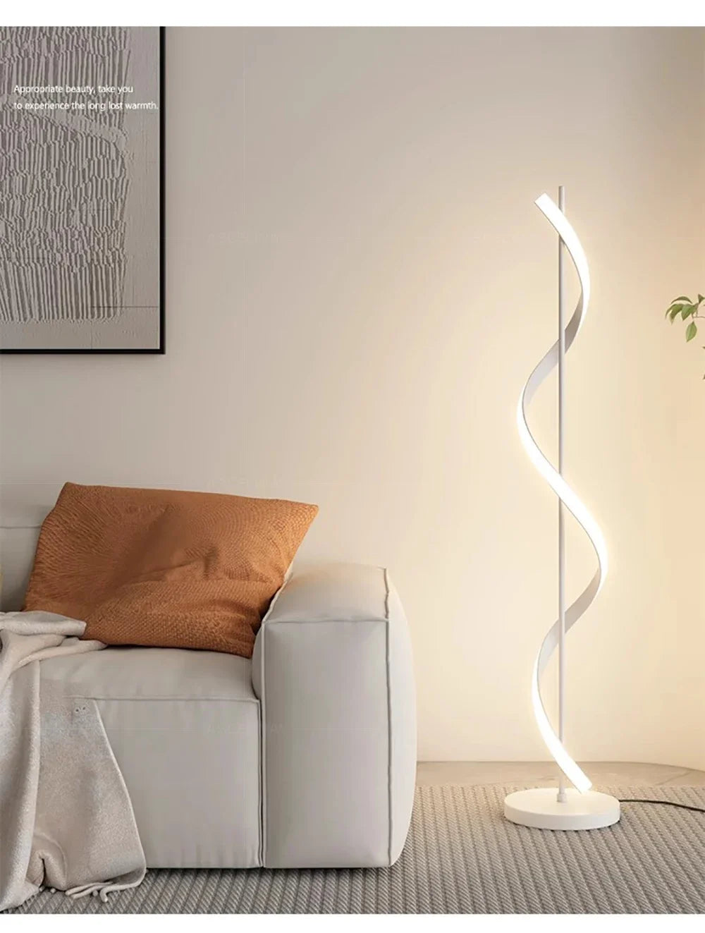 Modern LED Floor Lamp Luxury Line Design Light Bedroom Bedside Living Study Simple Revolve Milieu Indoor Home Decorative Fixture