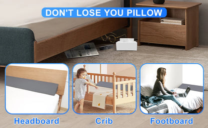 Bed Wedge Pillow, Bed Gap Filler, Mattress Wedge, Headboard Pillow Fill The Gap (0-7") Between Your Headboard and Mattress