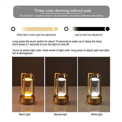 Atmosphere LED Night Light Retro USB Charging rechargeable Decorative bar Table Lamp Decoration Bedroom Desk Lighting battery