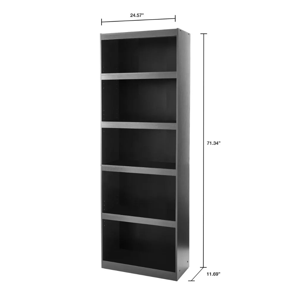 2024 New Framed 5-Shelf Bookcase, White